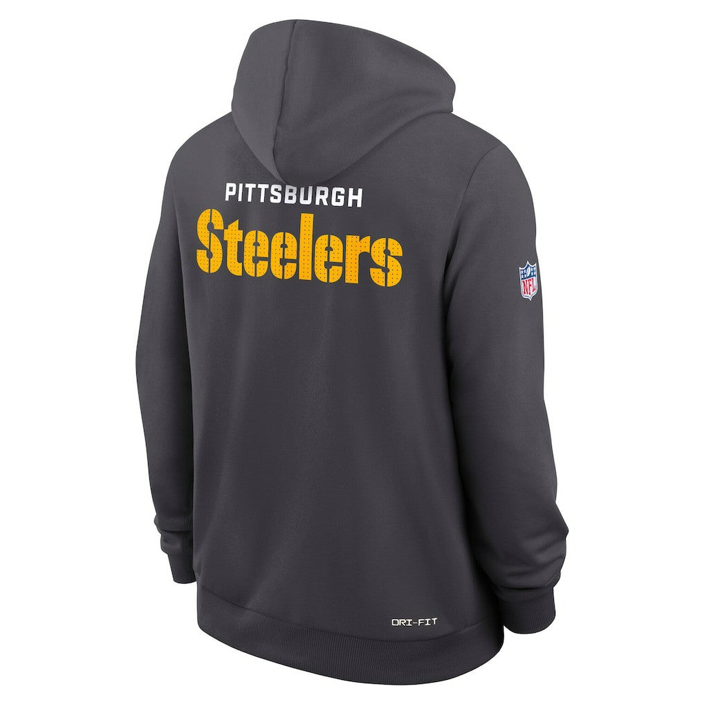 Pittsburgh Steelers Sideline Standard Issue Initial Home Dri-FIT Hoodie Anthracite | Nike for Sale