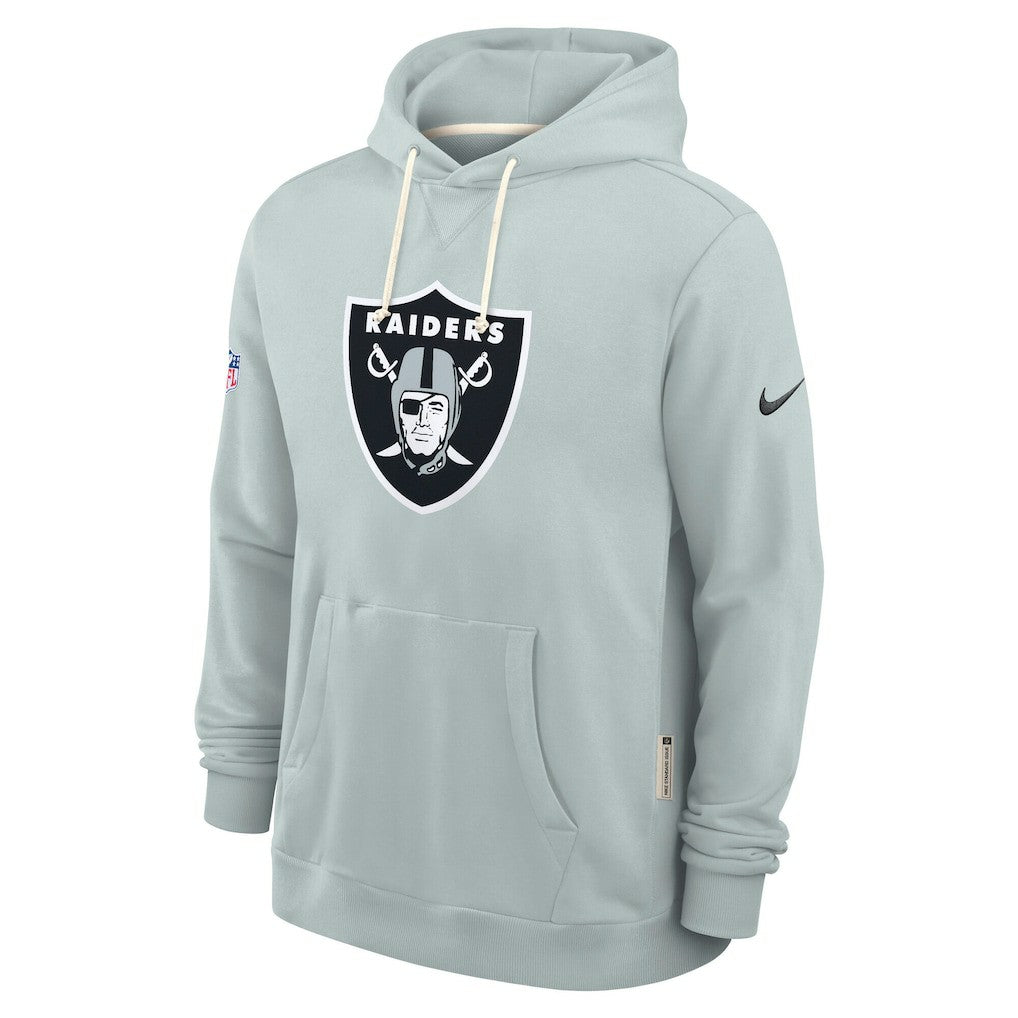 Las Vegas Raiders Sideline Standard Issue Initial Home Dri-FIT Hoodie Silver | Nike for Sale