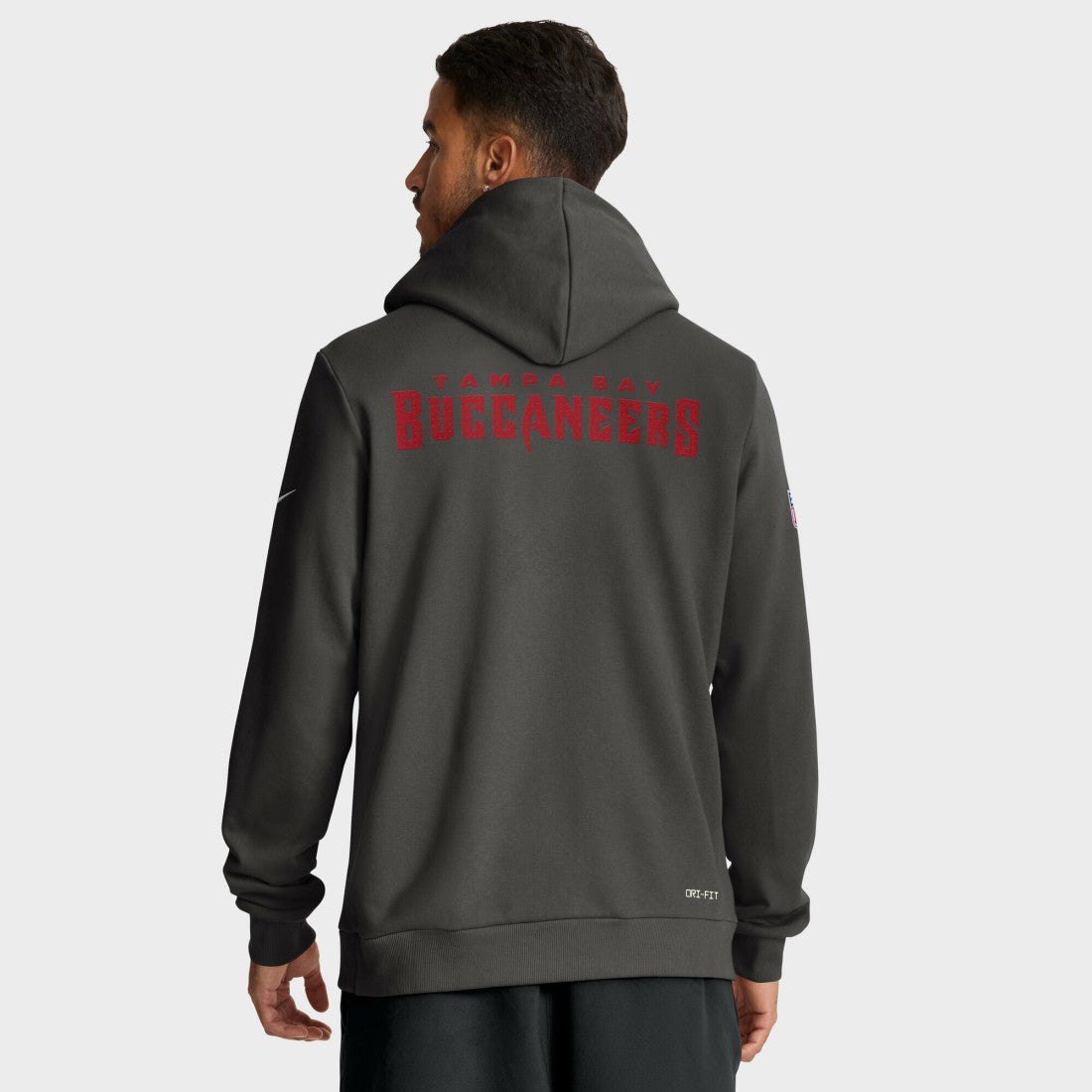 Tampa Bay Buccaneers Sideline Standard Issue Initial Home Dri-FIT Hoodie Pewter | Nike for Sale