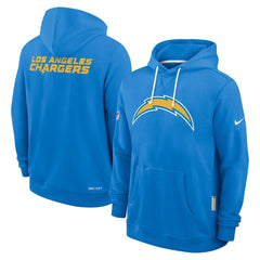 Los Angeles Chargers Sideline Standard Issue Initial Home Dri-FIT Hoodie Powder Blue | Nike for Sale