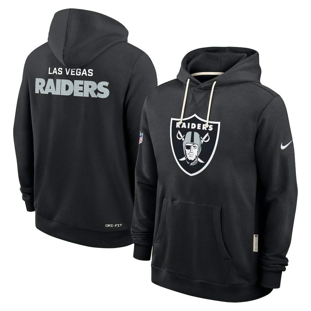 Las Vegas Raiders Sideline Standard Issue Initial Home Dri-FIT Hoodie Black | Nike for Sale