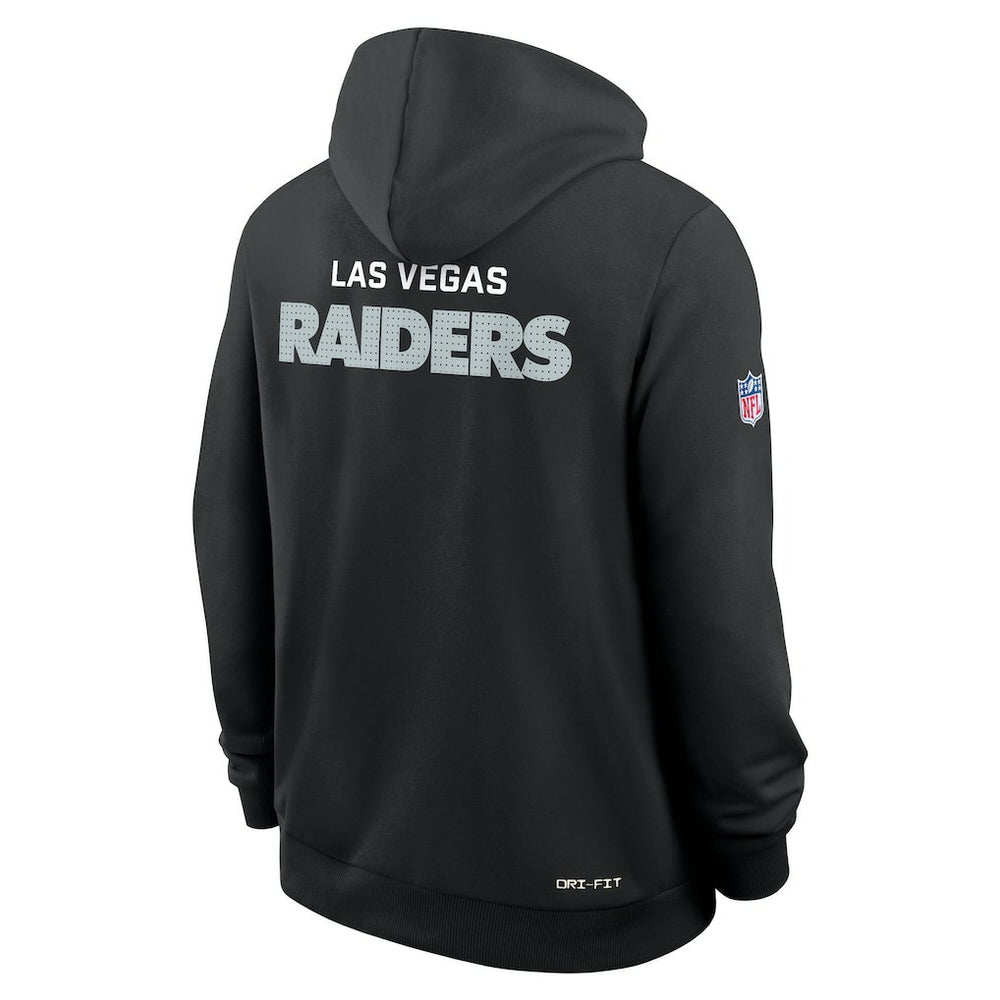 Las Vegas Raiders Sideline Standard Issue Initial Home Dri-FIT Hoodie Black | Nike for Sale