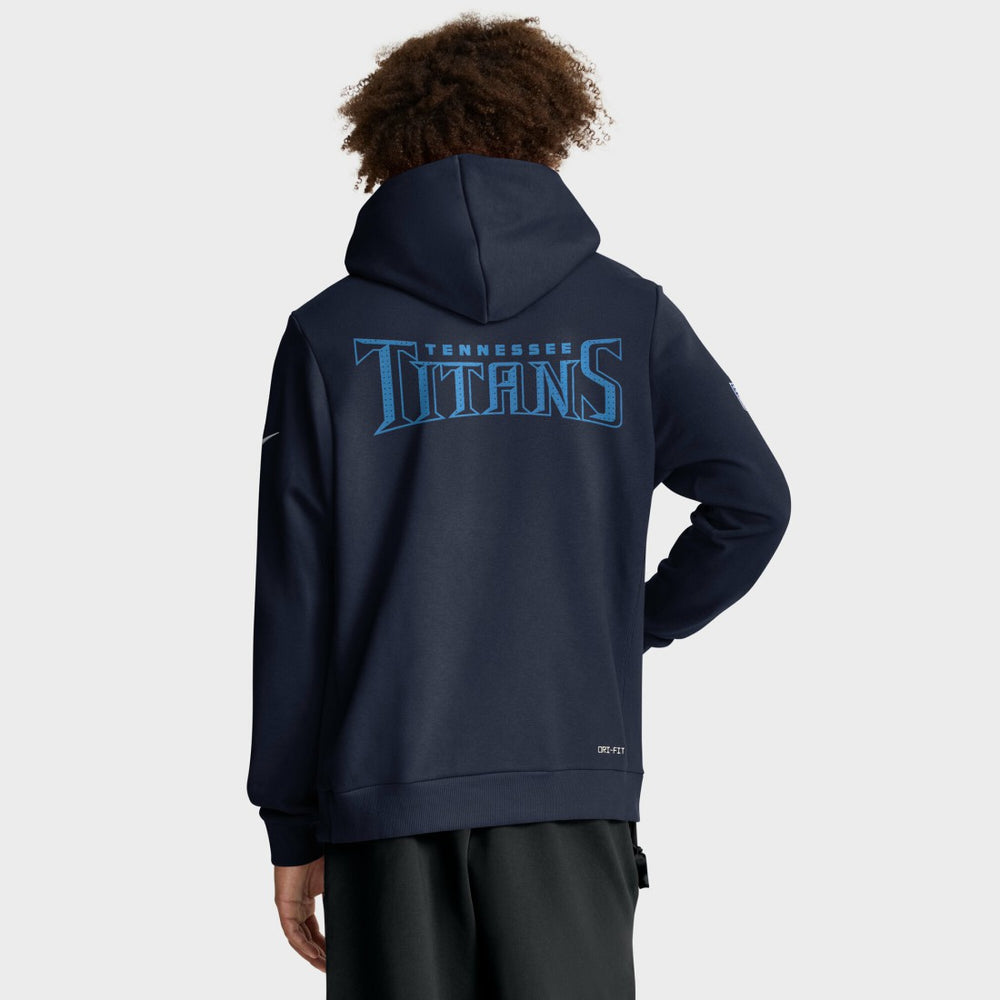 Tennessee Titans Sideline Standard Issue Initial Home Dri-FIT Hoodie Navy | Nike for Sale