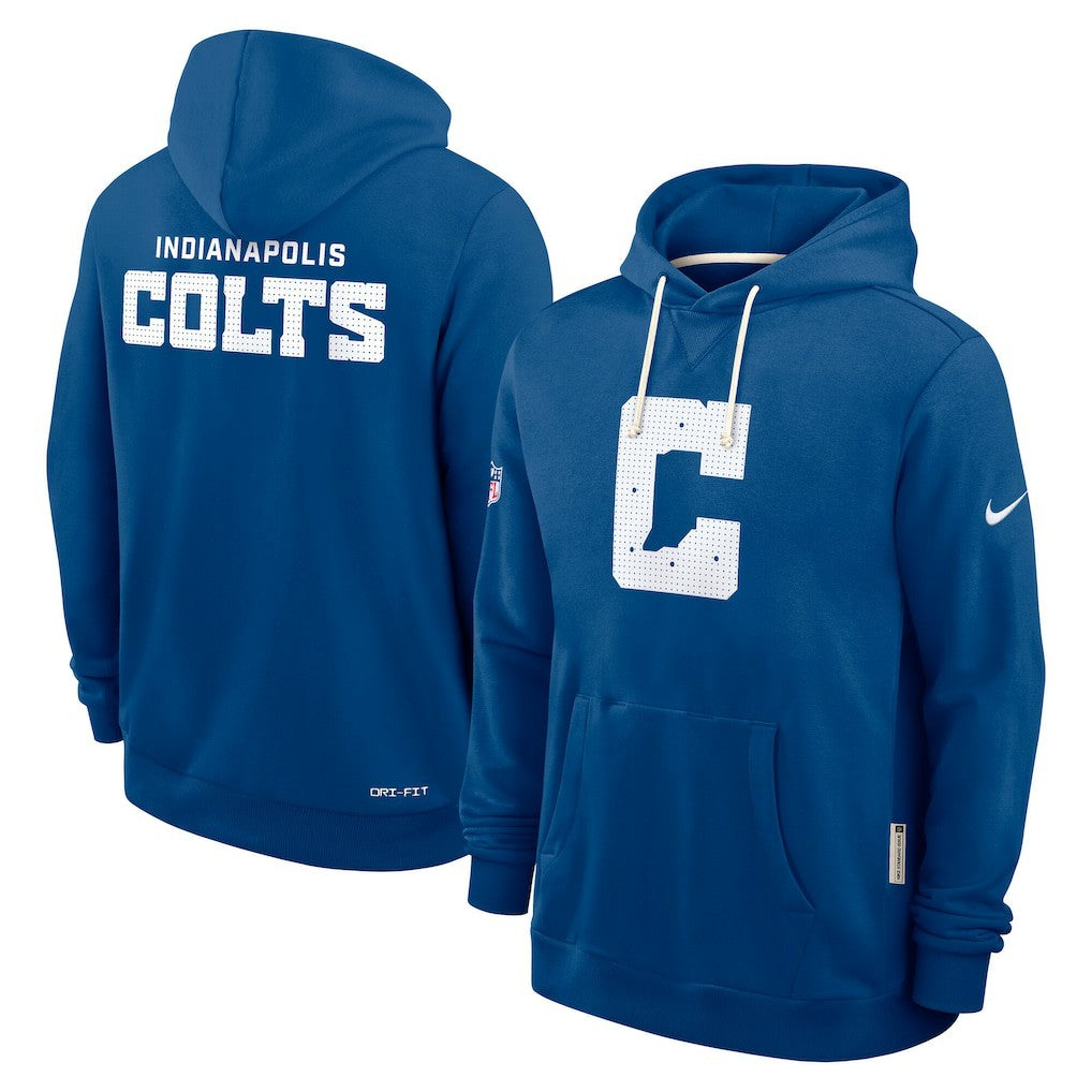 Indianapolis Colts Sideline Standard Issue Initial Home Dri-FIT Hoodie Royal | Nike for Sale