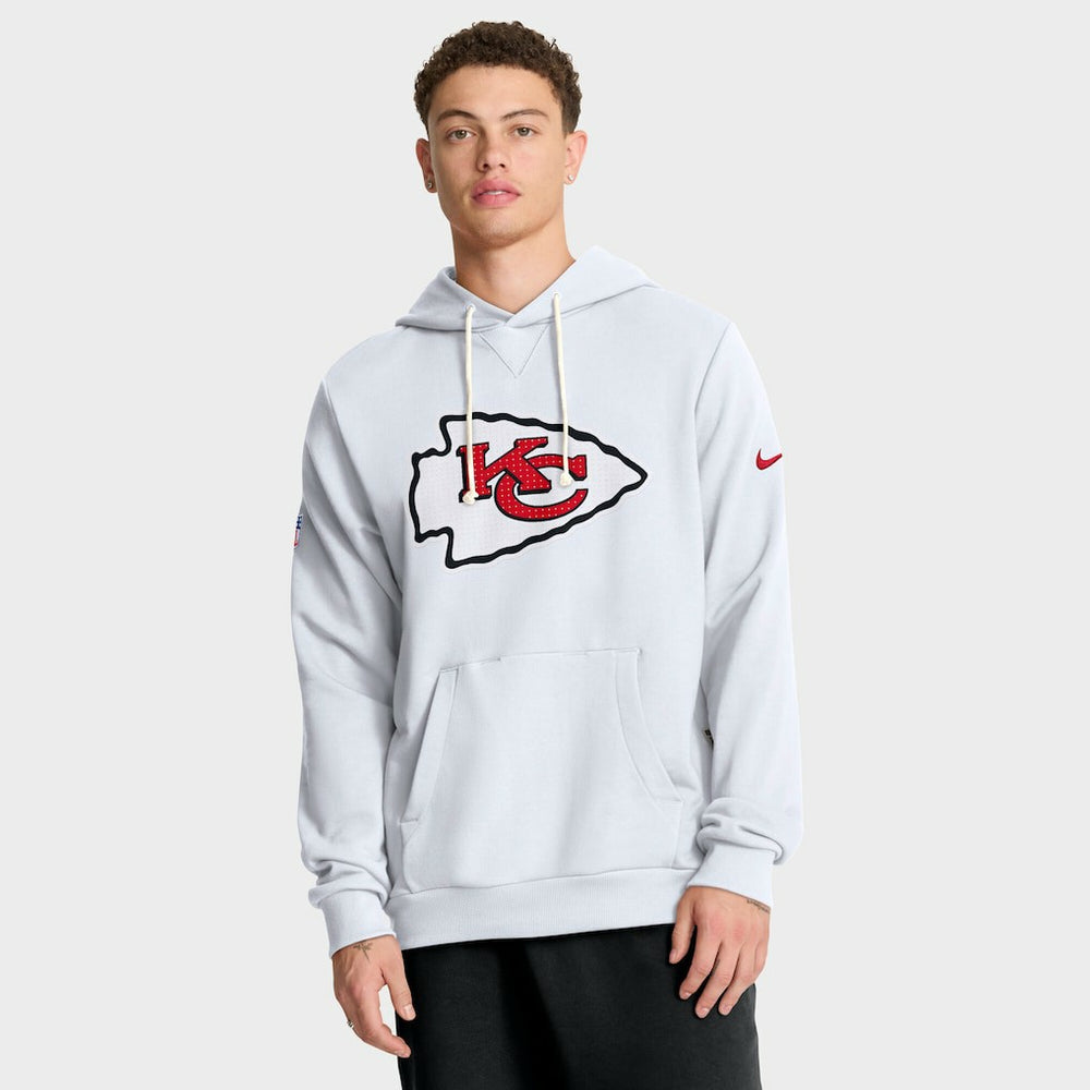 Kansas City Chiefs Sideline Standard Issue Initial Home Dri-FIT Hoodie White | Nike for Sale