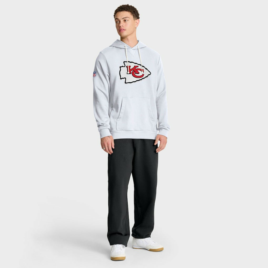 Kansas City Chiefs Sideline Standard Issue Initial Home Dri-FIT Hoodie White | Nike for Sale