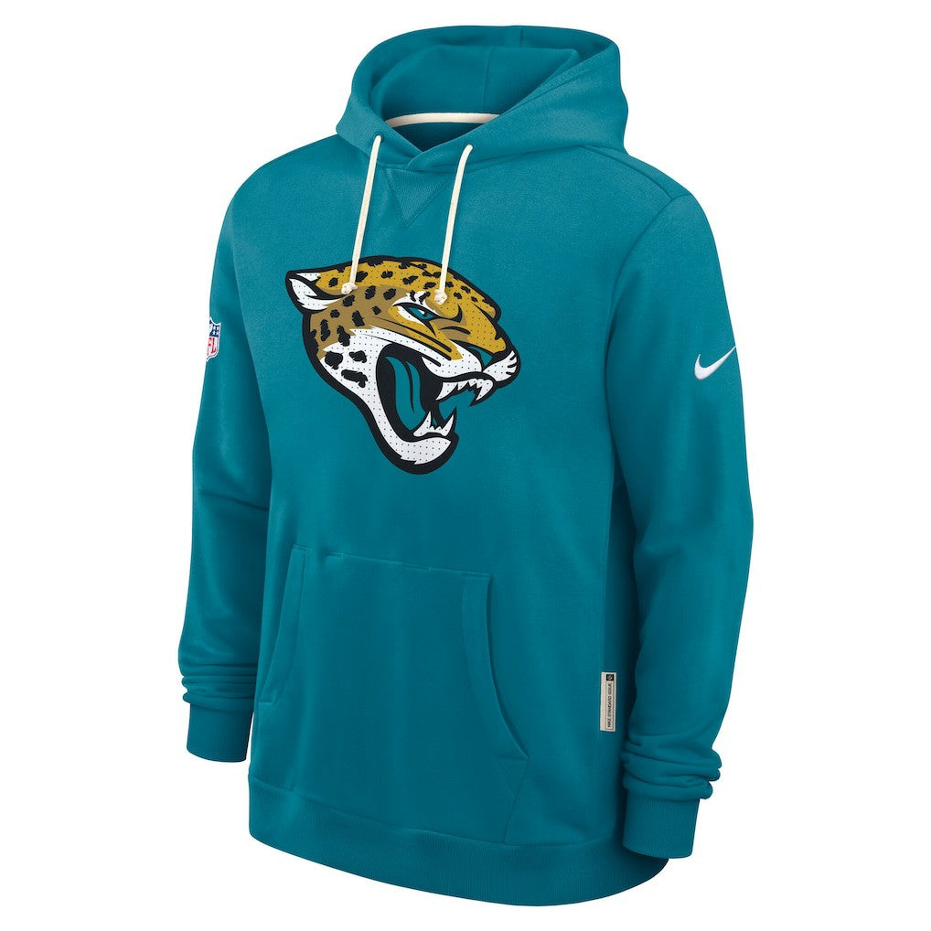 Jacksonville Jaguars Sideline Standard Issue Initial Home Dri-FIT Hoodie Teal | Nike for Sale