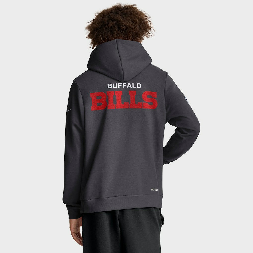 Buffalo Bills Sideline Standard Issue Initial Home Dri-FIT Hoodie Anthracite | Nike for Sale