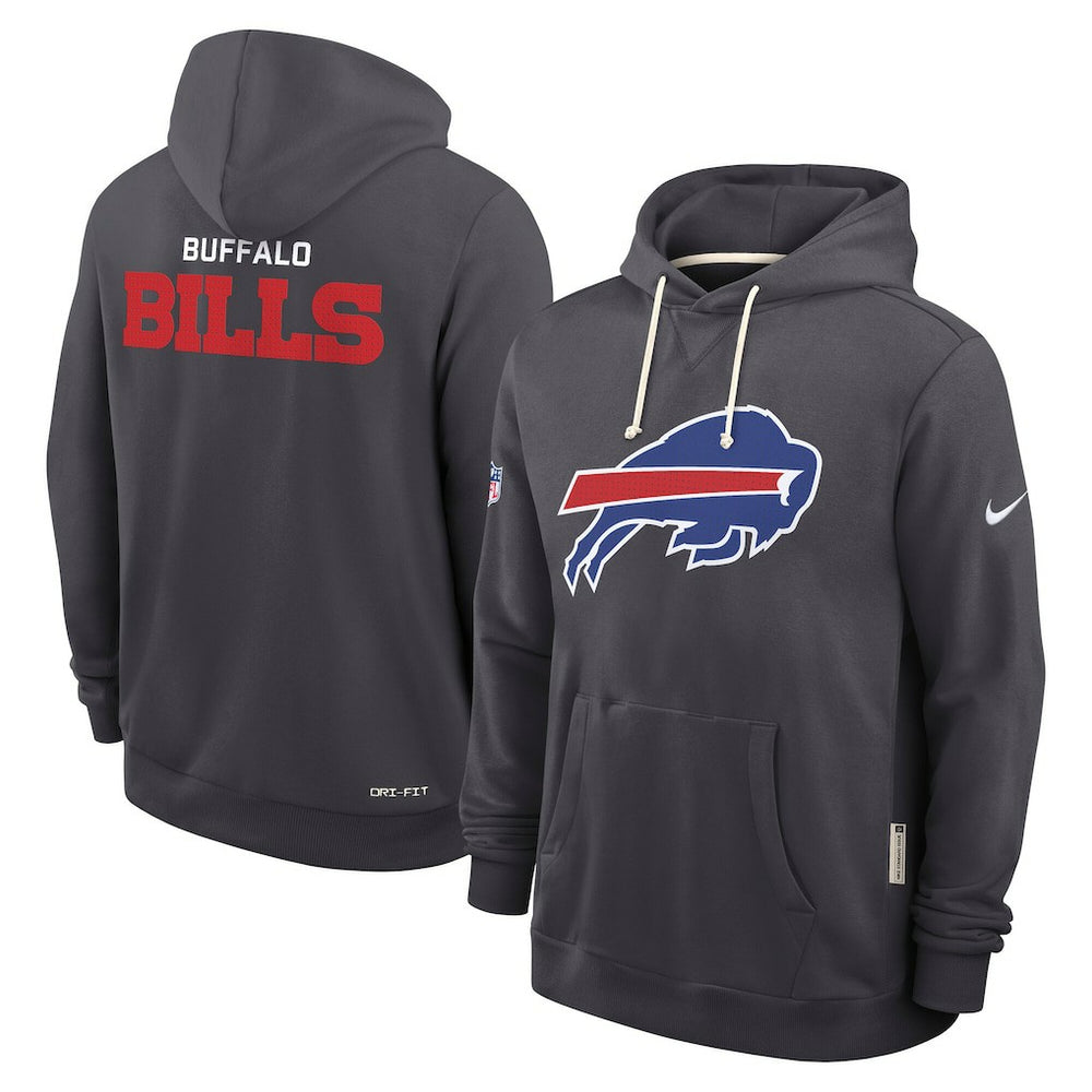 Buffalo Bills Sideline Standard Issue Initial Home Dri-FIT Hoodie Anthracite | Nike for Sale
