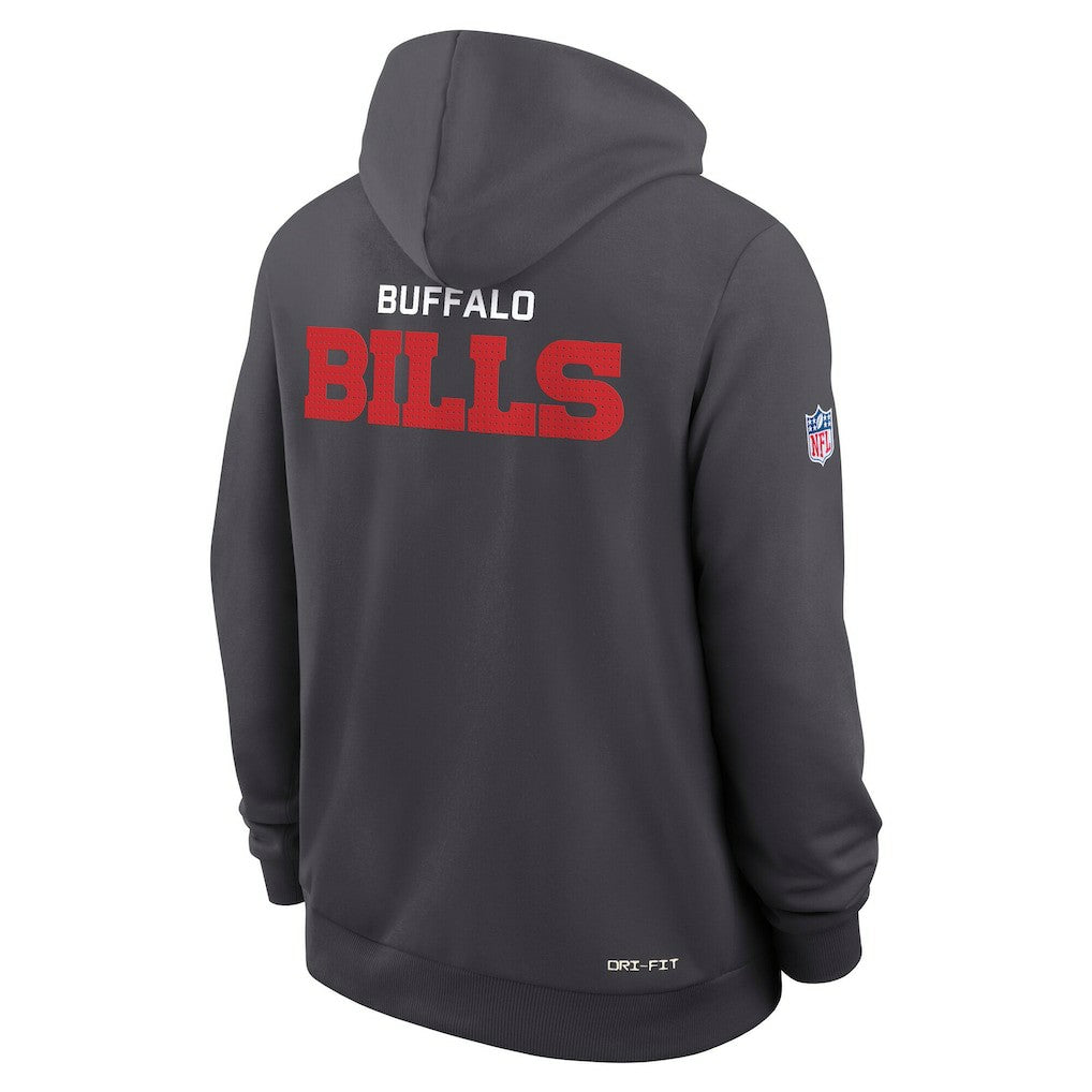 Buffalo Bills Sideline Standard Issue Initial Home Dri-FIT Hoodie Anthracite | Nike for Sale