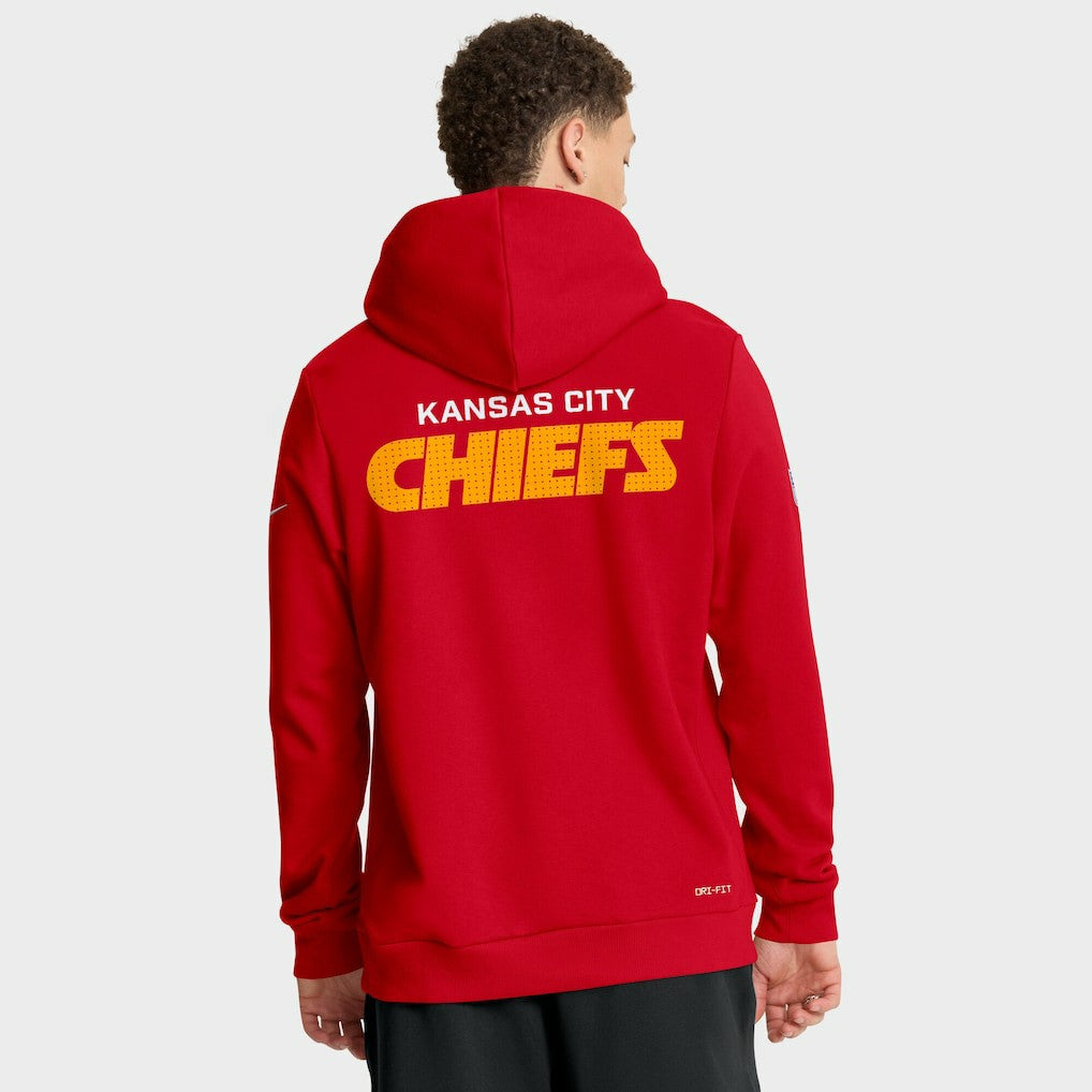 Kansas City Chiefs Sideline Standard Issue Initial Home Dri-FIT Hoodie Red | Nike for Sale