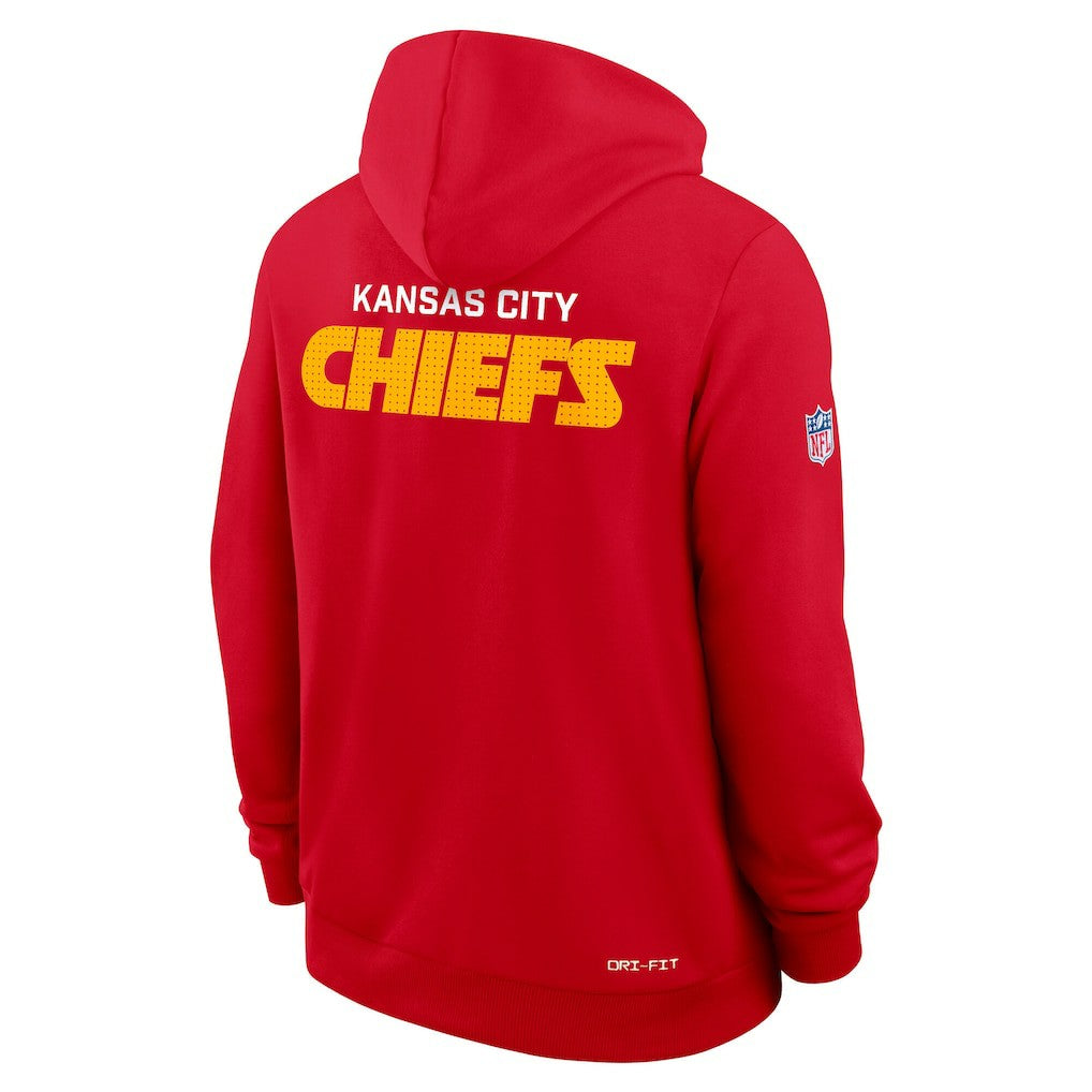 Kansas City Chiefs Sideline Standard Issue Initial Home Dri-FIT Hoodie Red | Nike for Sale