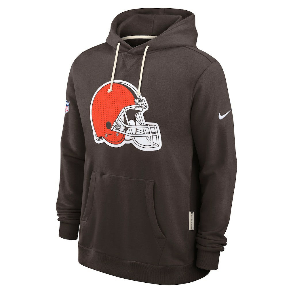 Cleveland Browns Sideline Standard Issue Initial Home Dri-FIT Hoodie Brown | Nike for Sale