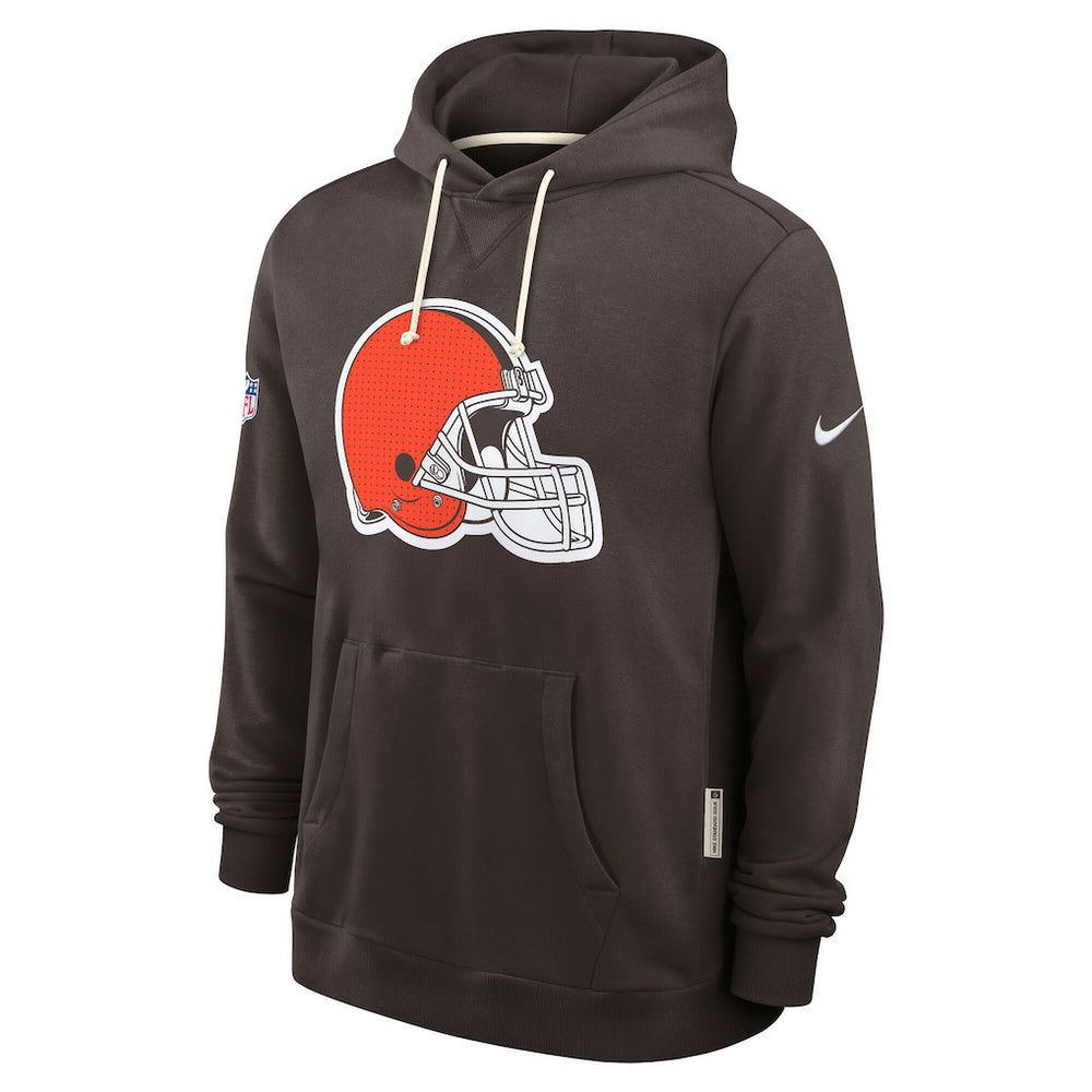 Cleveland Browns Sideline Standard Issue Initial Home Dri-FIT Hoodie Brown | Nike for Sale