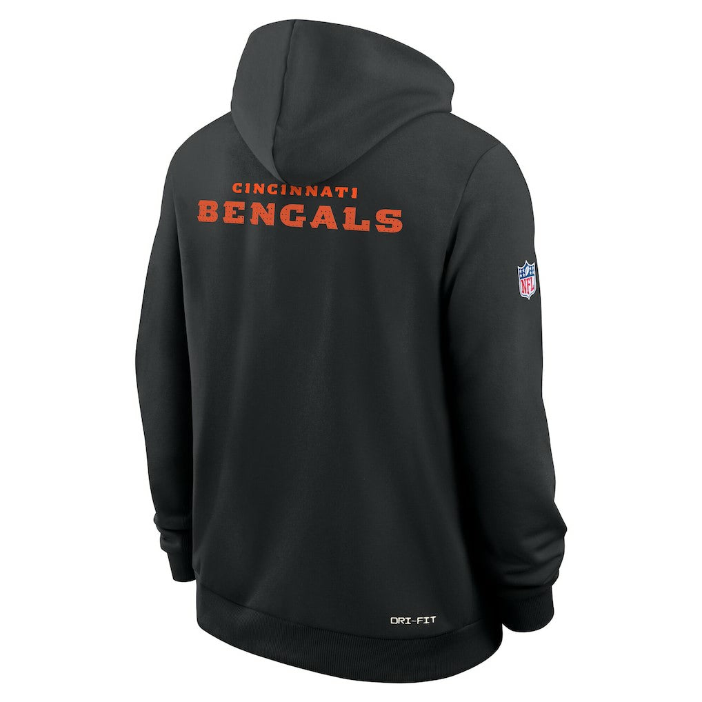 Cincinnati Bengals Sideline Standard Issue Initial Home Dri-FIT Hoodie Black | Nike for Sale