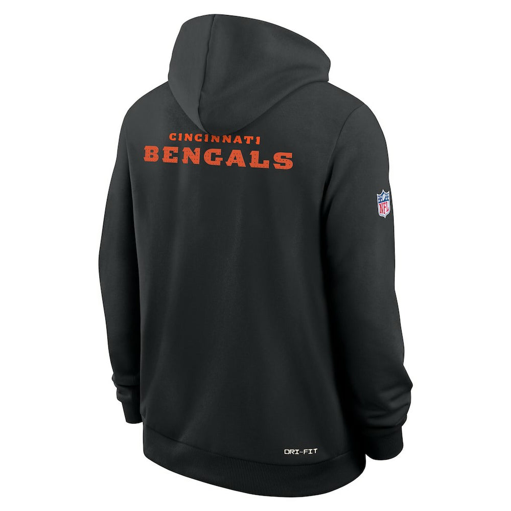 Cincinnati Bengals Sideline Standard Issue Initial Home Dri-FIT Hoodie Black | Nike for Sale