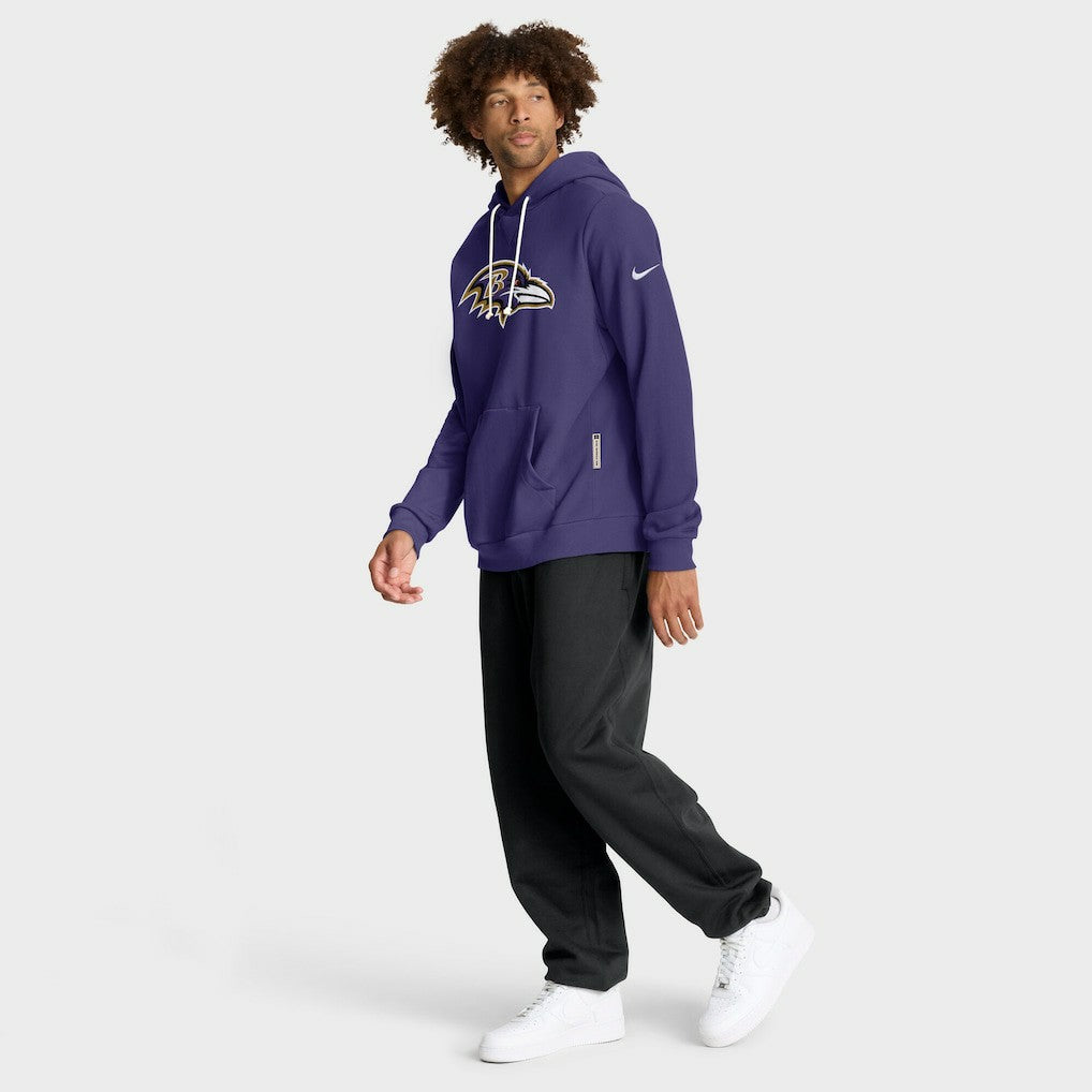 Baltimore Ravens Sideline Standard Issue Initial Home Dri-FIT Hoodie Purple | Nike for Sale