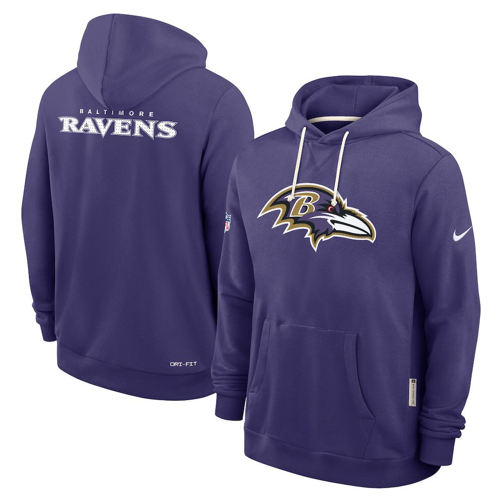 Baltimore Ravens Sideline Standard Issue Initial Home Dri-FIT Hoodie Purple | Nike for Sale