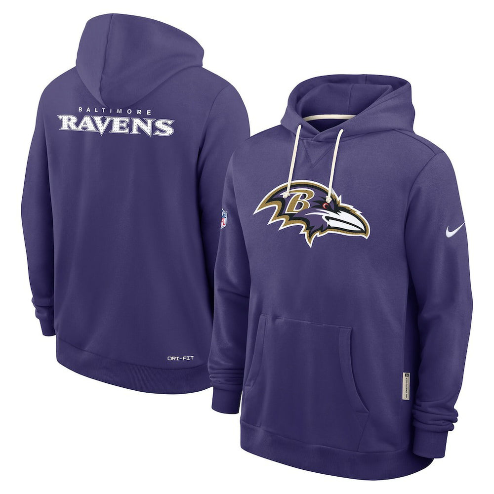 Baltimore Ravens Sideline Standard Issue Initial Home Dri-FIT Hoodie Purple | Nike for Sale