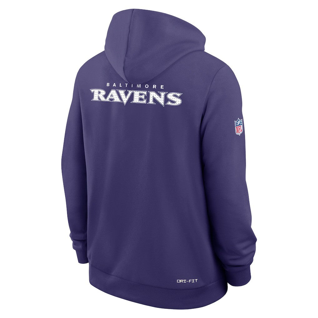 Baltimore Ravens Sideline Standard Issue Initial Home Dri-FIT Hoodie Purple | Nike for Sale