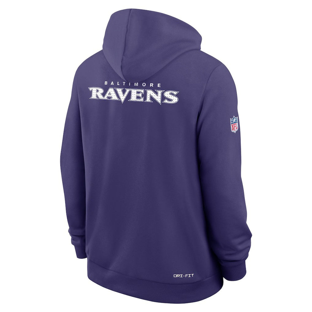 Baltimore Ravens Sideline Standard Issue Initial Home Dri-FIT Hoodie Purple | Nike for Sale