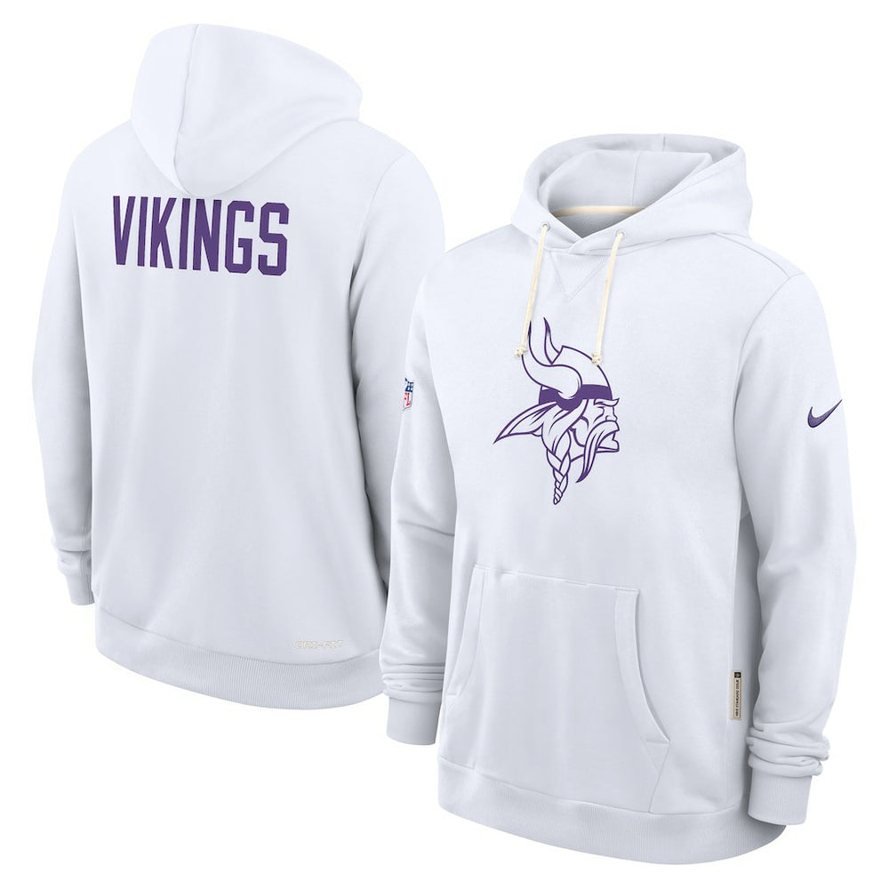 Minnesota Vikings Sideline Standard Issue Alt 2 Dri-FIT Hoodie White | Nike for Sale
