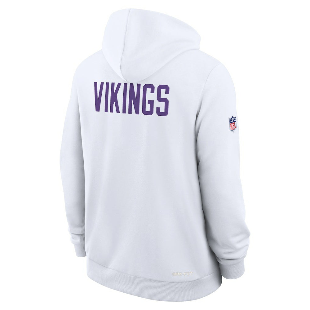 Minnesota Vikings Sideline Standard Issue Alt 2 Dri-FIT Hoodie White | Nike for Sale