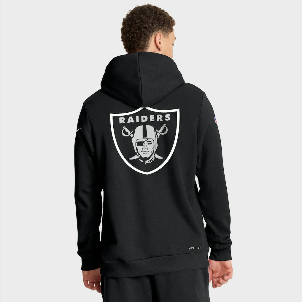 Las Vegas Raiders 2025 NFL Crucial Catch Sideline Standard Issue Dri-FIT Hoodie Black | Nike for Sale