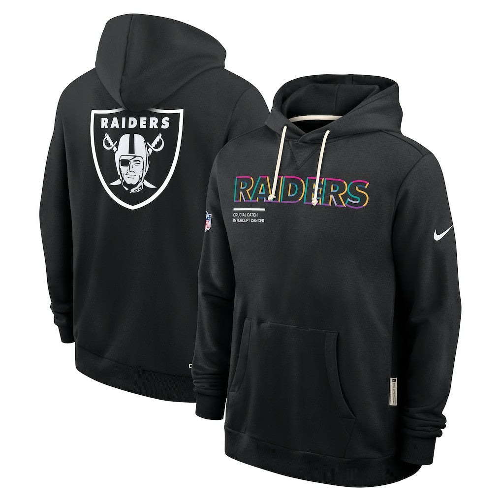 Las Vegas Raiders 2025 NFL Crucial Catch Sideline Standard Issue Dri-FIT Hoodie Black | Nike for Sale