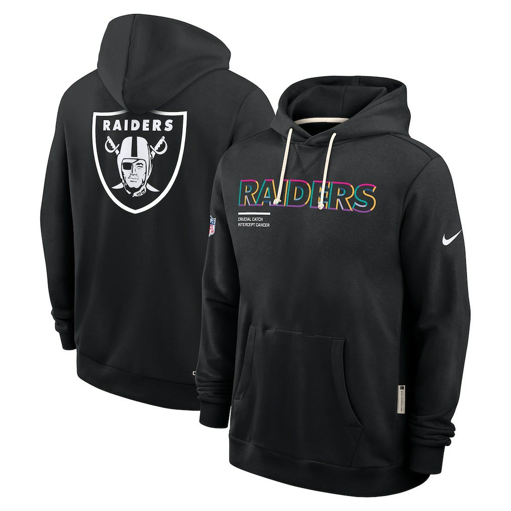 Las Vegas Raiders 2025 NFL Crucial Catch Sideline Standard Issue Dri-FIT Hoodie Black | Nike for Sale