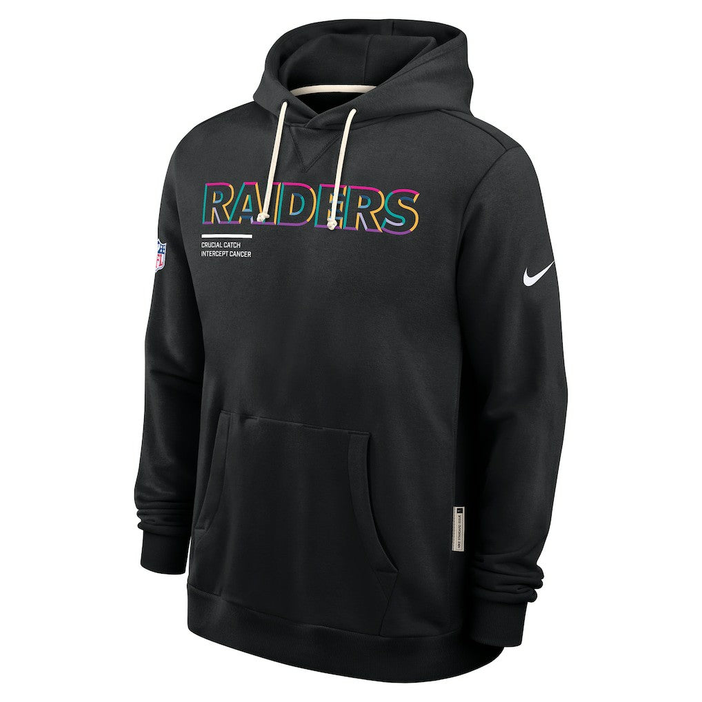 Las Vegas Raiders 2025 NFL Crucial Catch Sideline Standard Issue Dri-FIT Hoodie Black | Nike for Sale