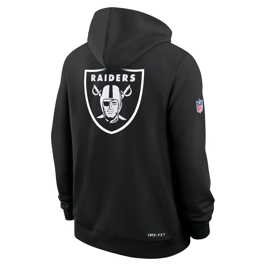 Las Vegas Raiders 2025 NFL Crucial Catch Sideline Standard Issue Dri-FIT Hoodie Black | Nike for Sale