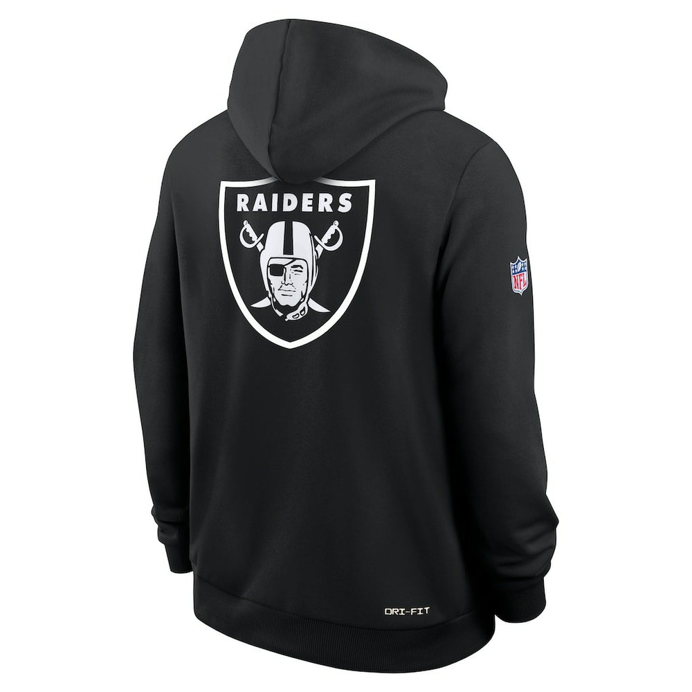 Las Vegas Raiders 2025 NFL Crucial Catch Sideline Standard Issue Dri-FIT Hoodie Black | Nike for Sale