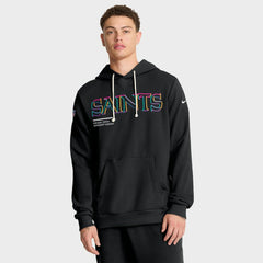 New Orleans Saints 2025 NFL Crucial Catch Sideline Standard Issue Dri-FIT Hoodie Black | Nike for Sale