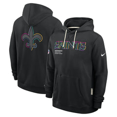 New Orleans Saints 2025 NFL Crucial Catch Sideline Standard Issue Dri-FIT Hoodie Black | Nike for Sale
