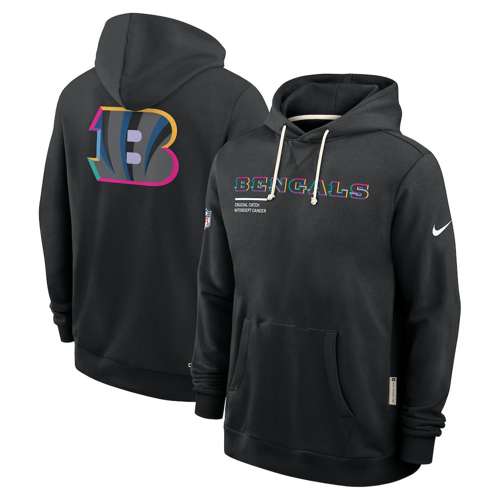 Cincinnati Bengals 2025 NFL Crucial Catch Sideline Standard Issue Dri-FIT Hoodie Black | Nike for Sale