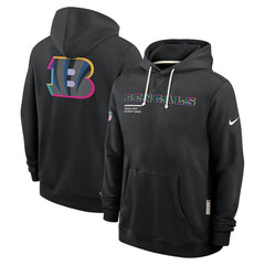 Cincinnati Bengals 2025 NFL Crucial Catch Sideline Standard Issue Dri-FIT Hoodie Black | Nike for Sale