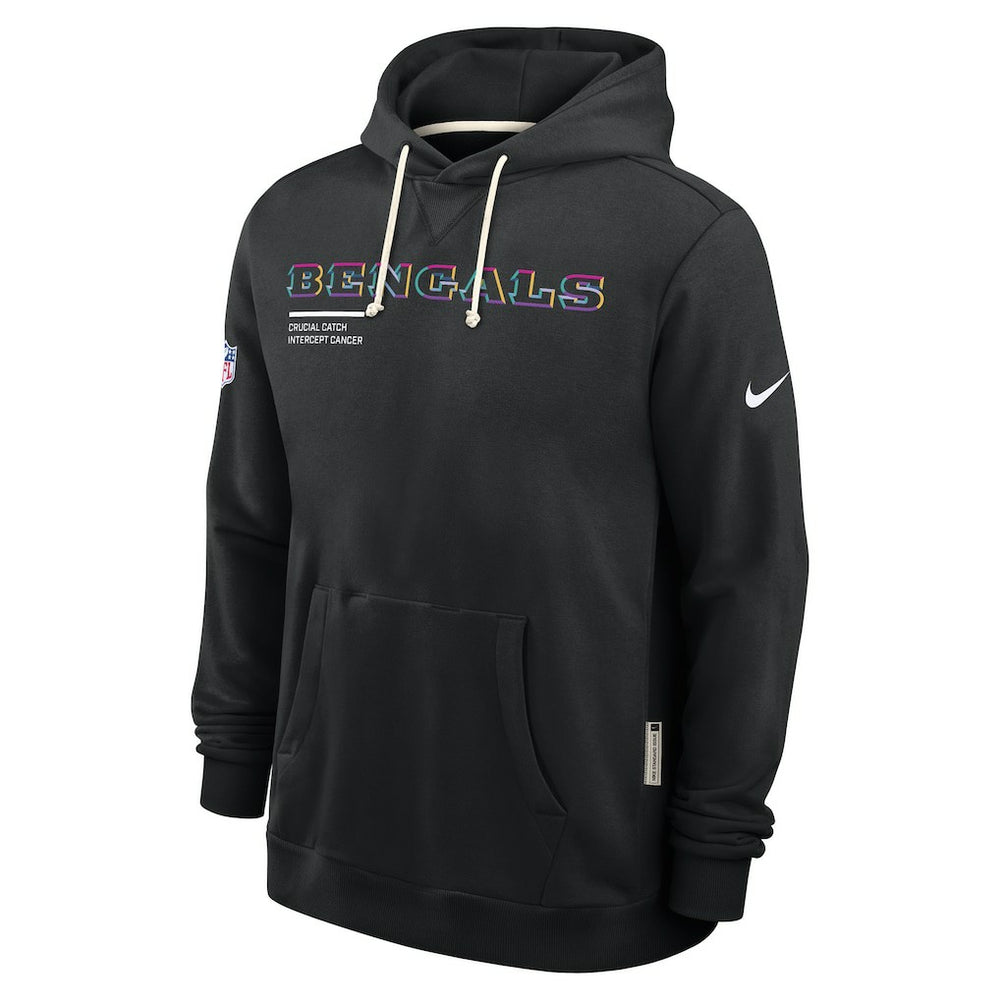 Cincinnati Bengals 2025 NFL Crucial Catch Sideline Standard Issue Dri-FIT Hoodie Black | Nike for Sale