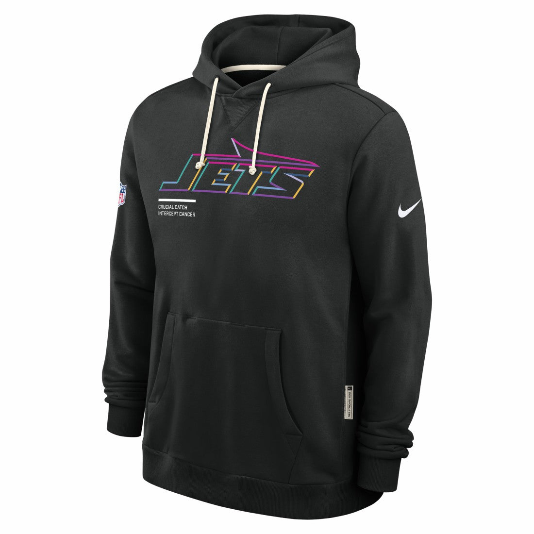 New York Jets 2025 NFL Crucial Catch Sideline Standard Issue Dri-FIT Hoodie Black | Nike for Sale