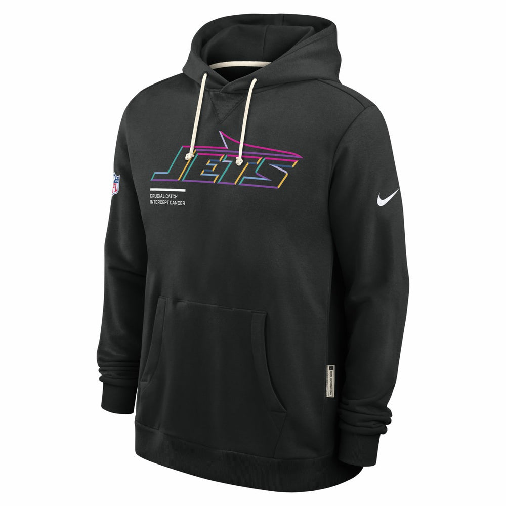 New York Jets 2025 NFL Crucial Catch Sideline Standard Issue Dri-FIT Hoodie Black | Nike for Sale