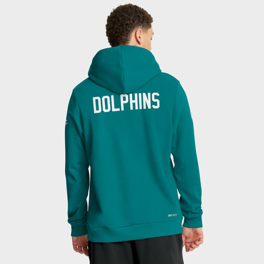 Miami Dolphins Sideline Standard Issue Alt 2 Dri-FIT Hoodie Aqua | Nike for Sale