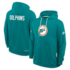 Miami Dolphins Sideline Standard Issue Alt 2 Dri-FIT Hoodie Aqua | Nike for Sale