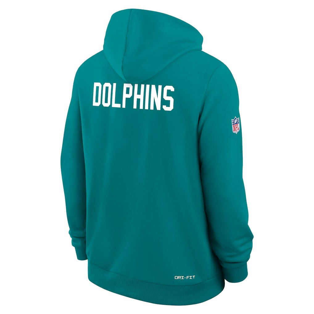 Miami Dolphins Sideline Standard Issue Alt 2 Dri-FIT Hoodie Aqua | Nike for Sale