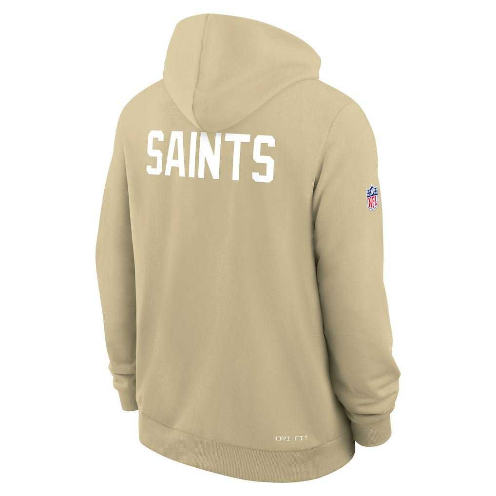 New Orleans Saints Sideline Standard Issue Alt 2 Dri-FIT Hoodie Gold | Nike for Sale