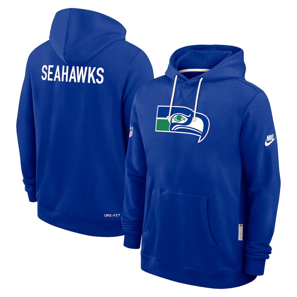 Seattle Seahawks Sideline Standard Issue Alt 2 Dri-FIT Hoodie Royal | Nike for Sale