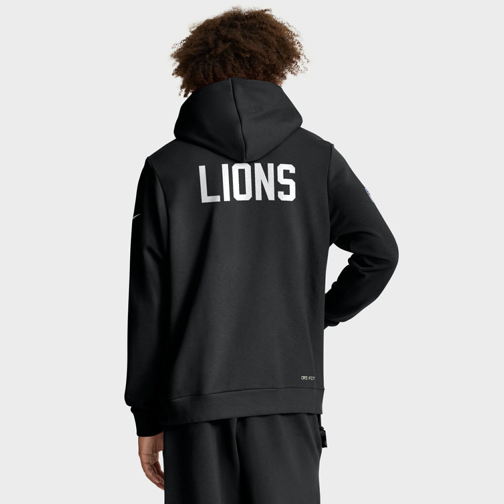 Detroit Lions Sideline Standard Issue Alt 2 Dri-FIT Hoodie Black | Nike for Sale