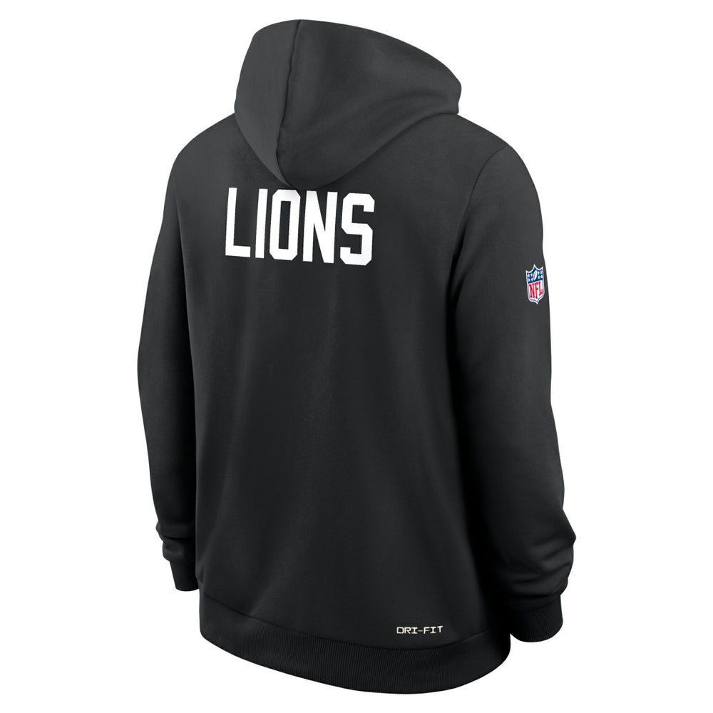Detroit Lions Sideline Standard Issue Alt 2 Dri-FIT Hoodie Black | Nike for Sale