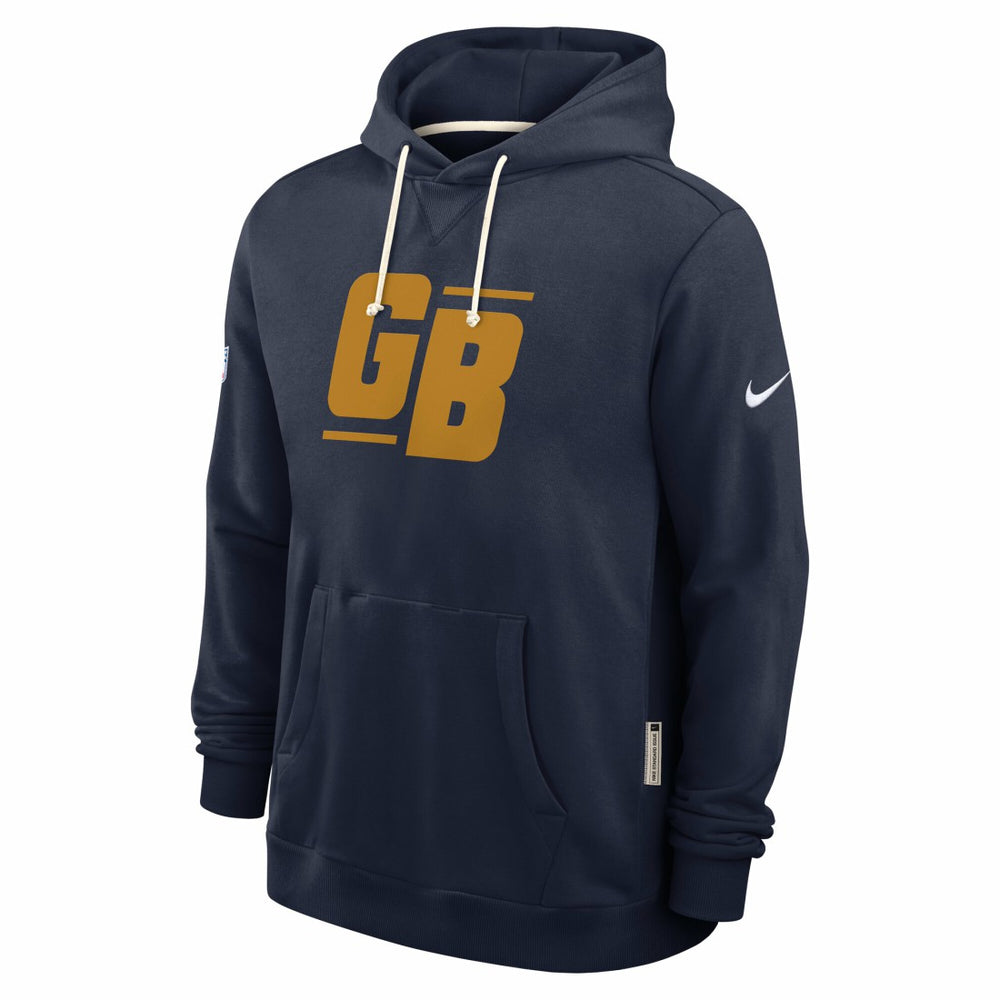 Green Bay Packers The 1923 Classic Sideline Dri-FIT Pullover Hoodie Navy | Nike for Sale