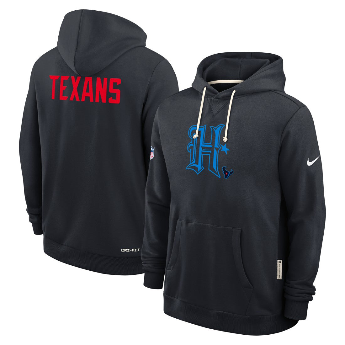 Houston Texans Sideline Standard Issue Alt 2 Dri-FIT Hoodie Navy | Nike for Sale