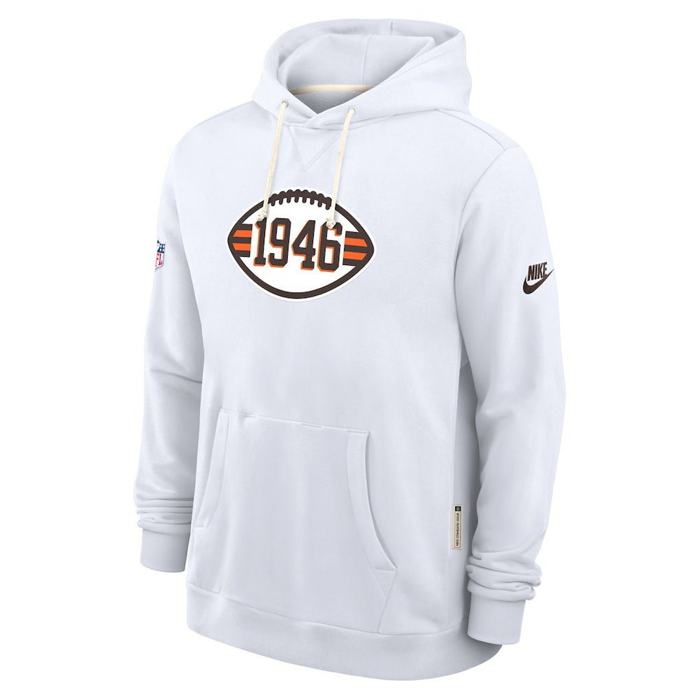 Cleveland Browns Sideline Standard Issue Alt 2 Dri-FIT Hoodie White | Nike for Sale